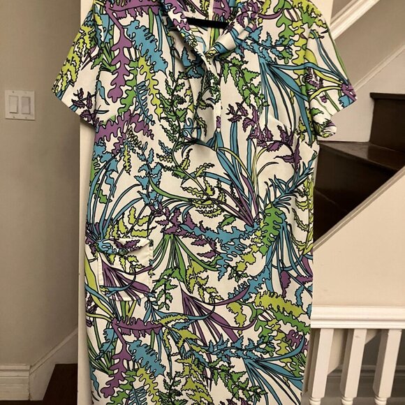 Big Print 1970s Day Dress Plus Sized - Picture 4 of 13